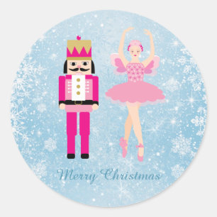 Adesivo Ballerina & Nutcracker no Natal azul