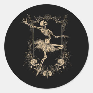 Adesivo Ballerina Skeleton Gótico De