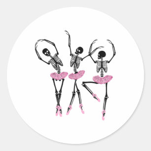 Adesivo Ballerina Skeletons Dançando Halloween Ballerina S