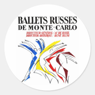 Adesivo Ballet Russos - Amante da Arte Dançarina Abstrata