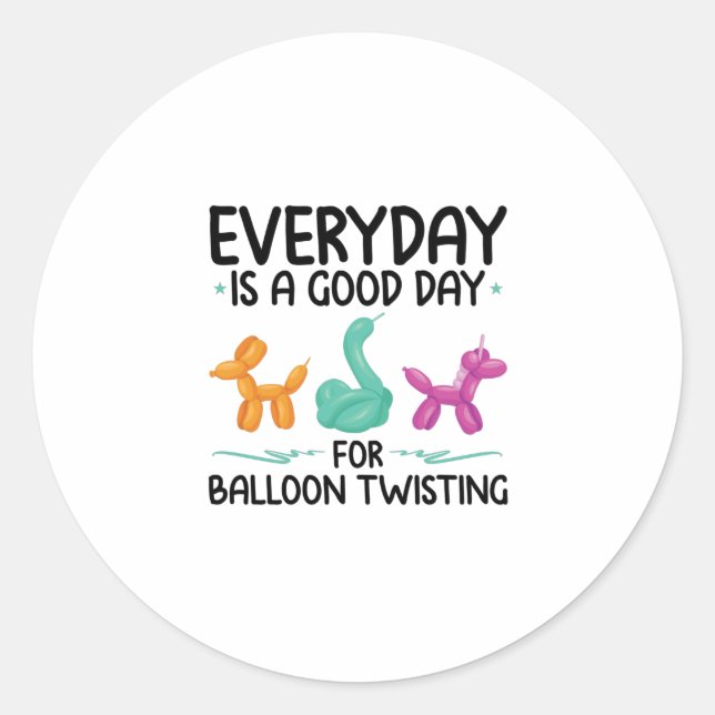 Adesivo Balloon Animals | Modelling Balloons Twister Gifts (Frente)