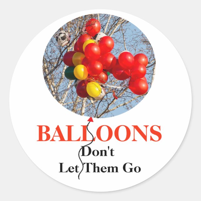Adesivo BALLOONS, não os deixe ir (Frente)