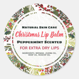 Adesivo Balm de Lip Natural de Natal