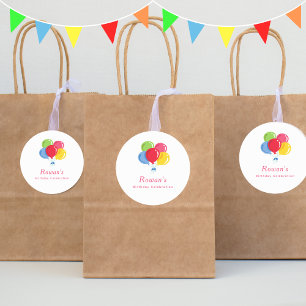 Adesivo Balões Coloridos Meninas Personalizadas Aniversári
