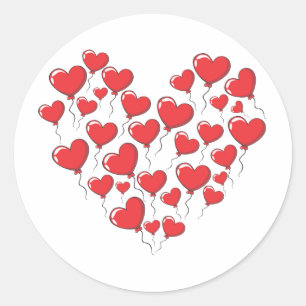 Adesivo Balões dados forma coração do amor