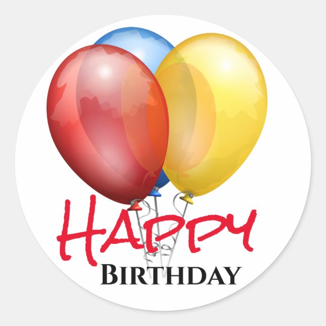 Adesivo Balões de Aniversário (Frente)