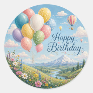 Adesivo Balões de Aniversário Caprichosos
