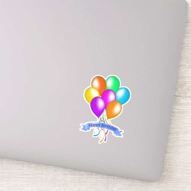 Adesivo Balões de Aniversário Coloridos do Bunch (Detalhe)