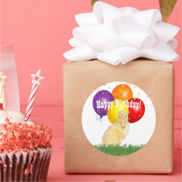 Adesivo Balões de Aniversário Feliz e Feliz Duque Amarelo