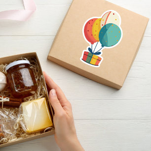 Adesivo Balões de Aniversário Presente