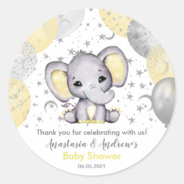 Adesivo Balões de Elefante Amarelo-Cinto