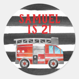 Adesivo Balões de Festa de aniversário de Caminhão de Fogo