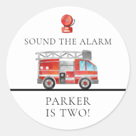 Adesivo Balões de Festa de aniversário de Caminhão de Fogo