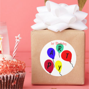 Adesivo Balões de Primeira Festa de aniversário