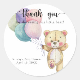 Adesivo Balões de ursos de pelúcia - obrigado