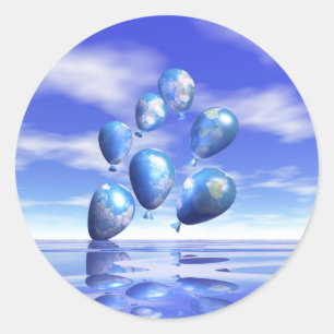 Adesivo Balões do Mundo do Dia da Terra