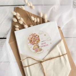 Adesivo Balões do Urso de Teddy Rosa