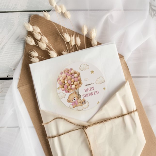 Adesivo Balões do Urso de Teddy Rosa (Criador carregado)