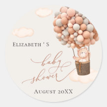 Balões do Urso do chá de fraldas Sticker