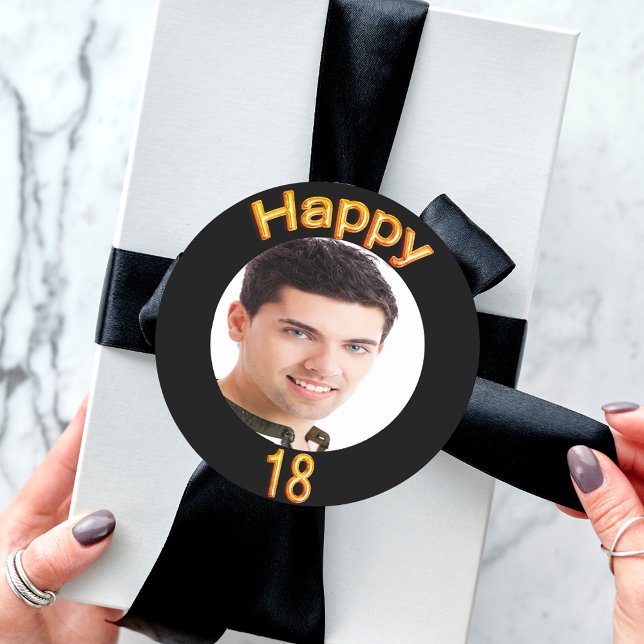 Adesivo Balões dourados de festa de aniversário 18 preto (Criador carregado)