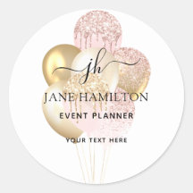 Balões Glitter Monogramas