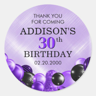 Adesivo Balões Roxo Aniversário