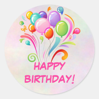 Adesivo Balões Vinhetas de Aniversário