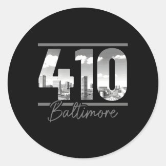 Adesivo Baltimore 410 Area Code Skyline Maryland