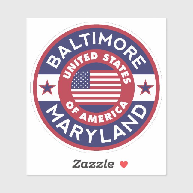 Adesivo BALTIMORE, Maryland (Folha)