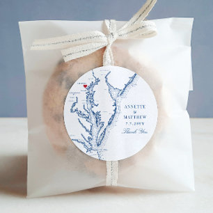 Adesivo Baltimore Maryland Marinho Wedding Favor