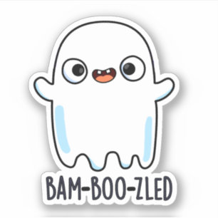 Adesivo Bam-boo-zled Cute Halloween Confusa Fantasma Pun S