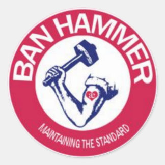 ADESIVO BAN HAMMER STICKERS