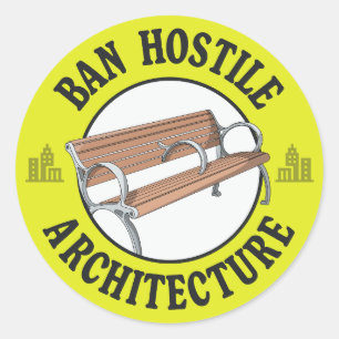 Adesivo Ban Hostil Architecture - Anti-Sem-Abrigo
