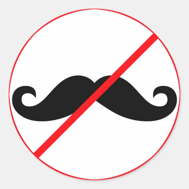 Adesivo Ban Mustaches! (Frente)