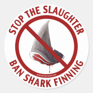 Adesivo Ban Shark Finning Sticker