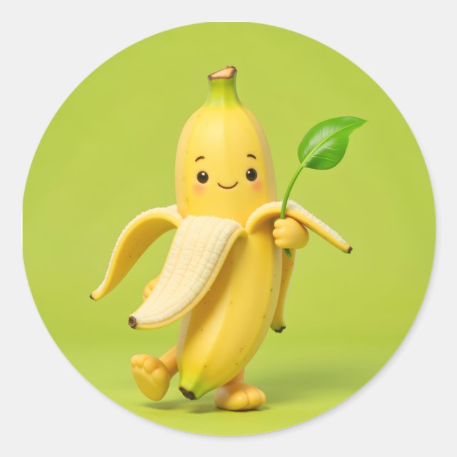 Adesivo “Banana Baby says hi! 🍌💙 Add sweetness and smile (Frente)