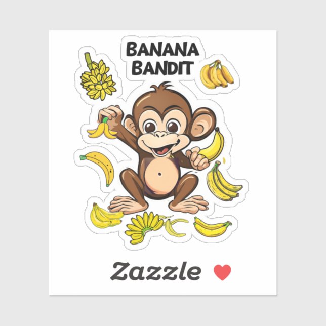 Adesivo Banana Bandit (Folha)