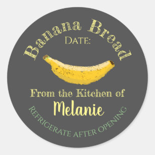 Adesivo Banana Bread Chalk Art Baking Homemade
