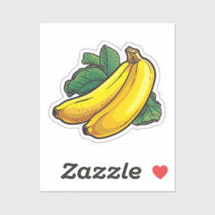 Adesivo banana de desenho animado