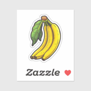 Adesivo Banana de desenho animado