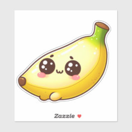 Adesivo banana kawaii adorável