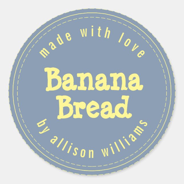 Adesivo Banana Pão Amarelo Amarelo Moderno (Frente)