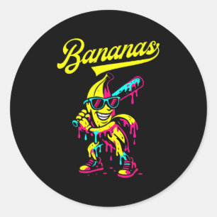Adesivo Banana Retro Thback Popular Bana de Basebol Fruta
