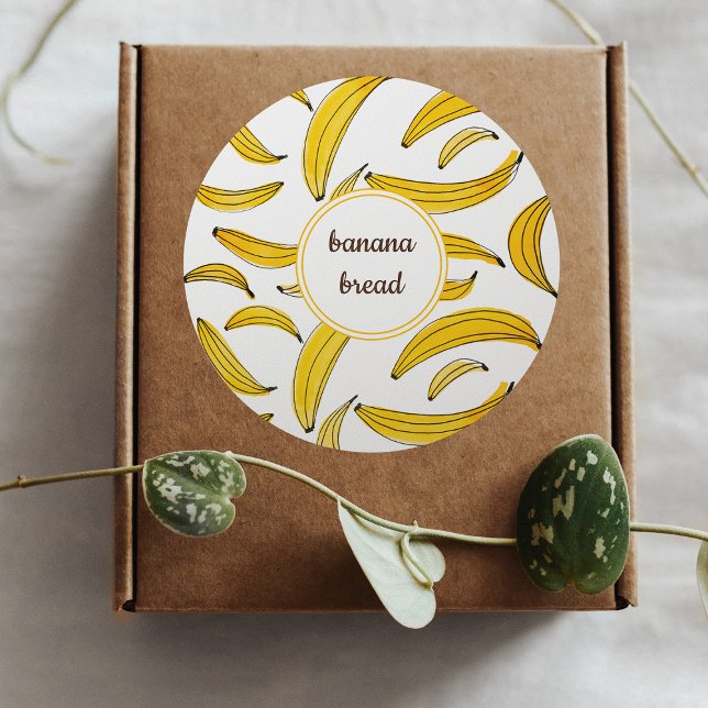 Adesivo Bananas aquarelas - amarelas (Criador carregado)