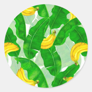 Adesivo Bananas e folhas design