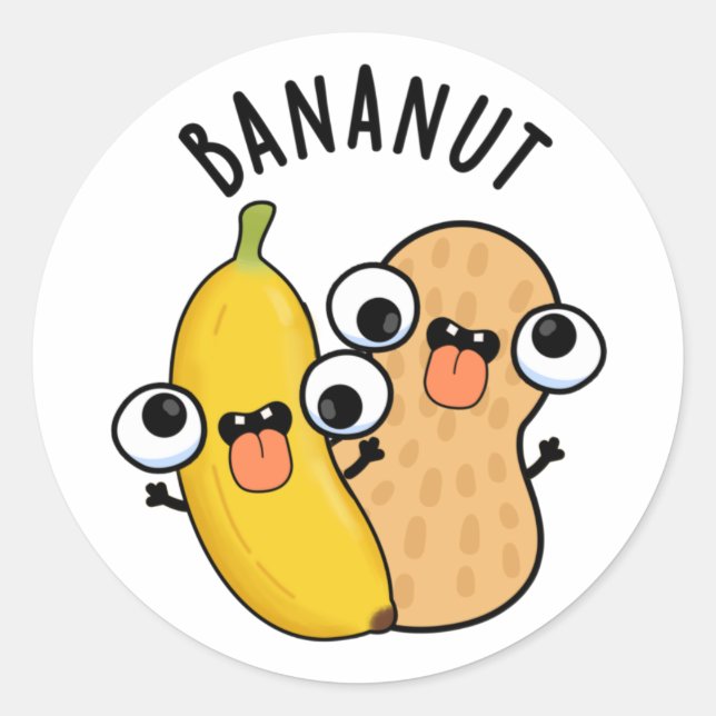 Adesivo Bananut Funny Fruta Banana Pun (Frente)