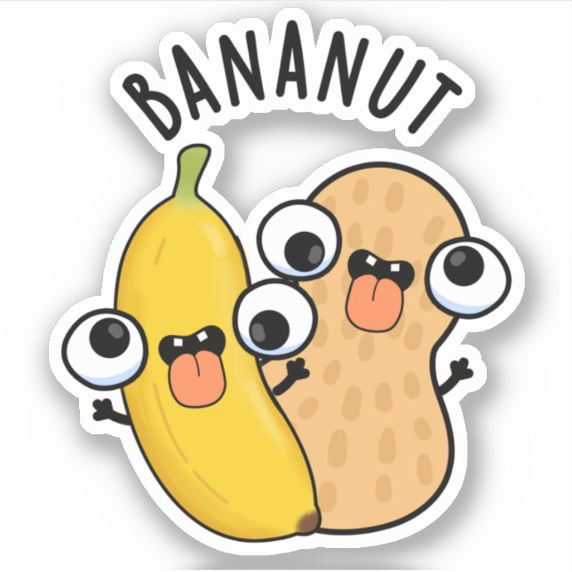 Adesivo Bananut Funny Fruta Banana Pun (Frente)
