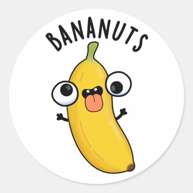 Adesivo Bananuts Engraçado Fruta de Banana Louca (Frente)