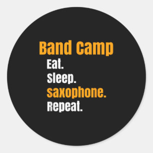 Adesivo Banda Acampamento Coma Sono Saxofone Repetir Verão