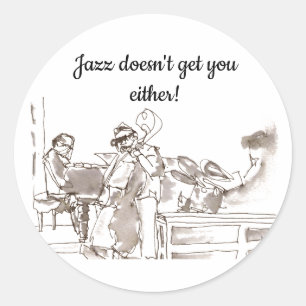 Adesivo banda de jazz arte Jazz não te pega também